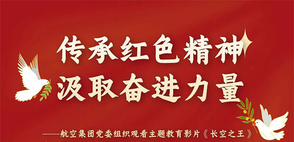 傳承紅色精神 汲取奮進(jìn)力量｜航空集團(tuán)黨委組織觀看主題教育影片《長空之王》